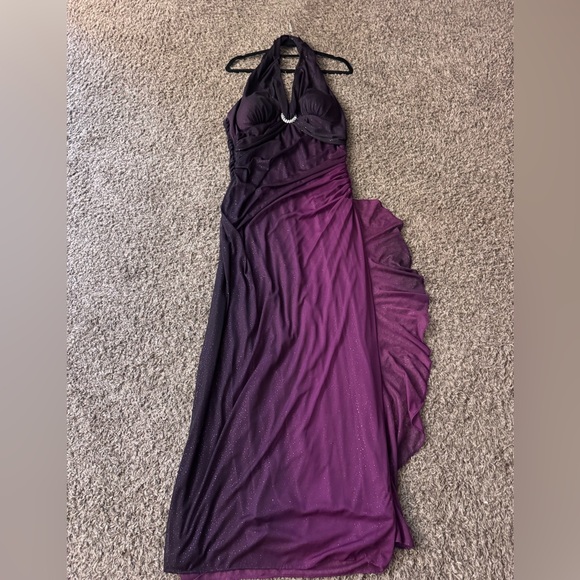 Betsy & Adam Sparkling Purple Maxi Dress - Picture 2 of 5